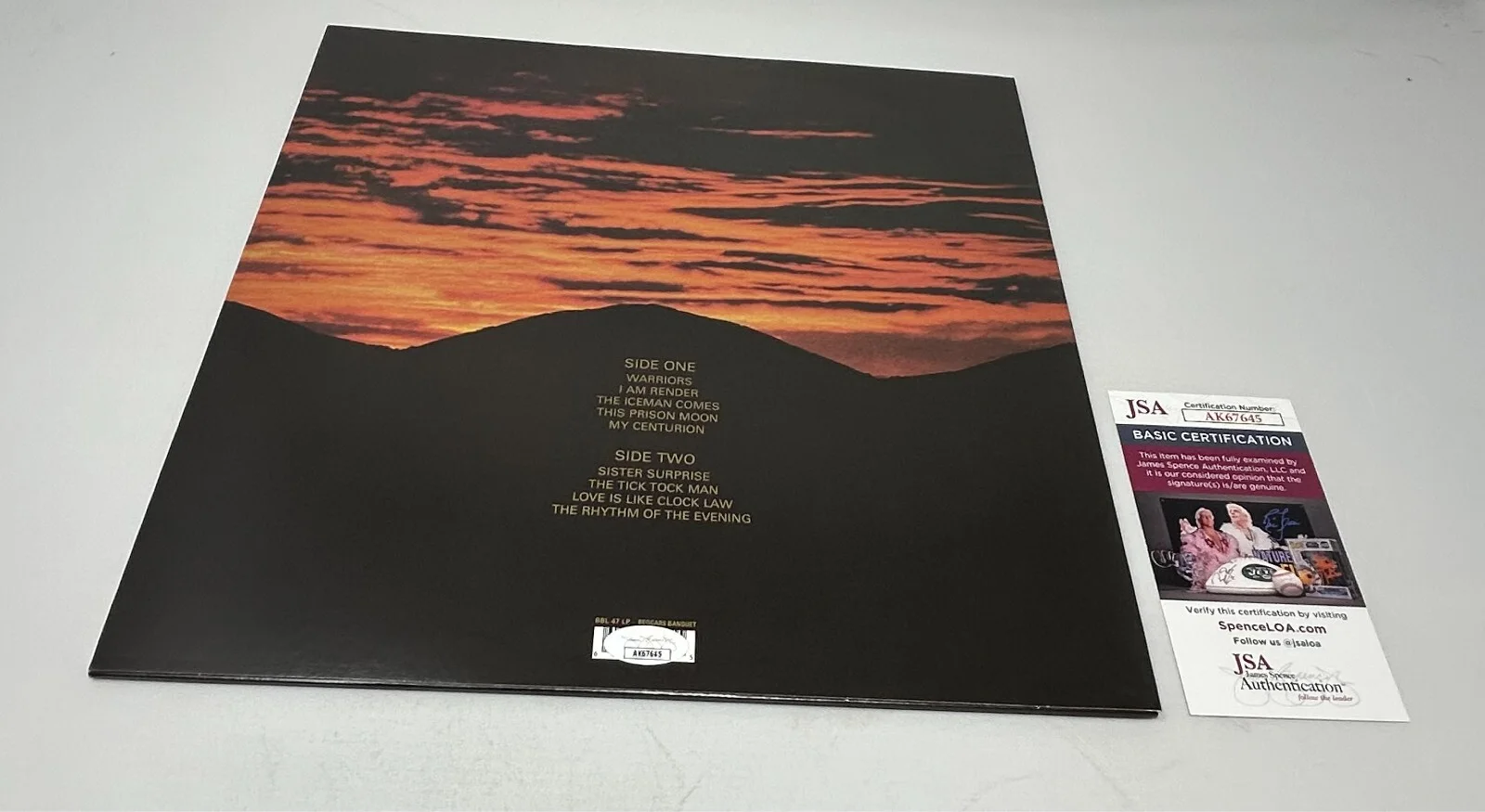 Gary Numan signed Warriors Album JSA COA, image 2