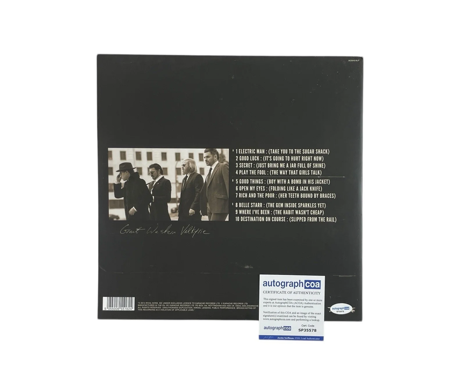 Rival Sons Rare Band Signed Vinyl Record Autographed Great Western Valkyrie JSA, image 3