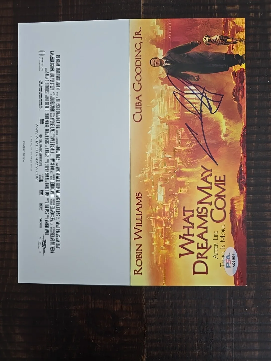 Cuba Gooding Jr — Cuba Gooding Jr Signed What Dreams May Come Screening Promo PSA 🔥