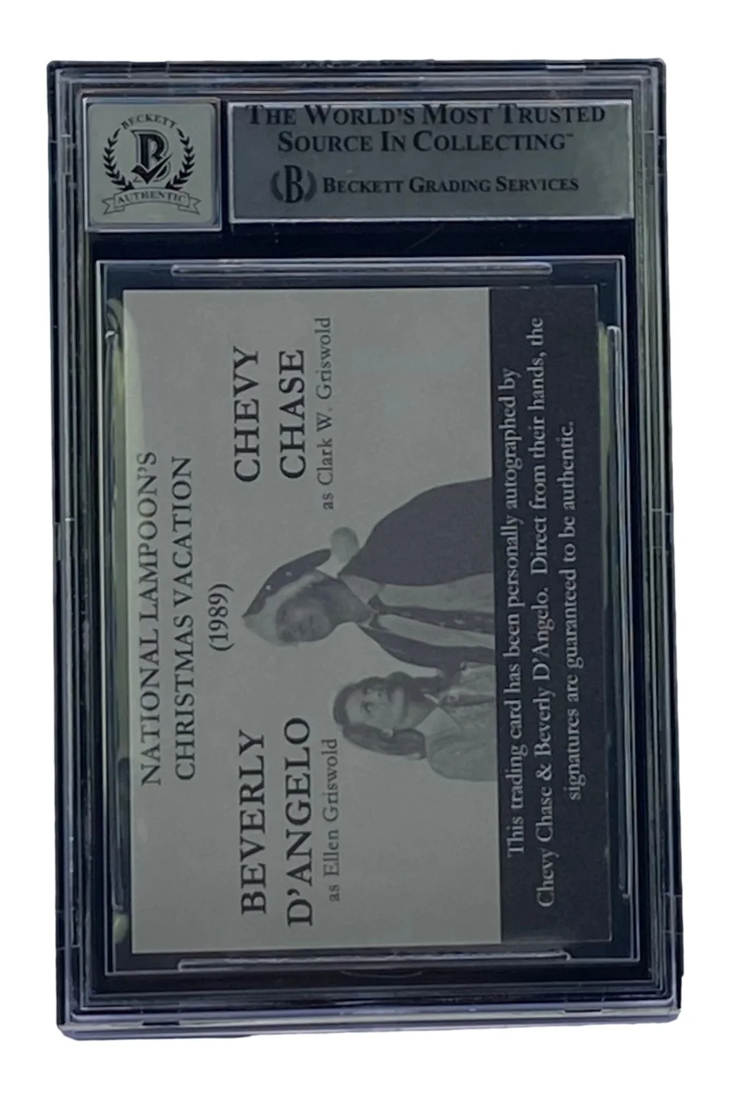 Chase & D'Angelo Signed National Lampoons Christmas Vacation Card BAS Grade 10, image 2