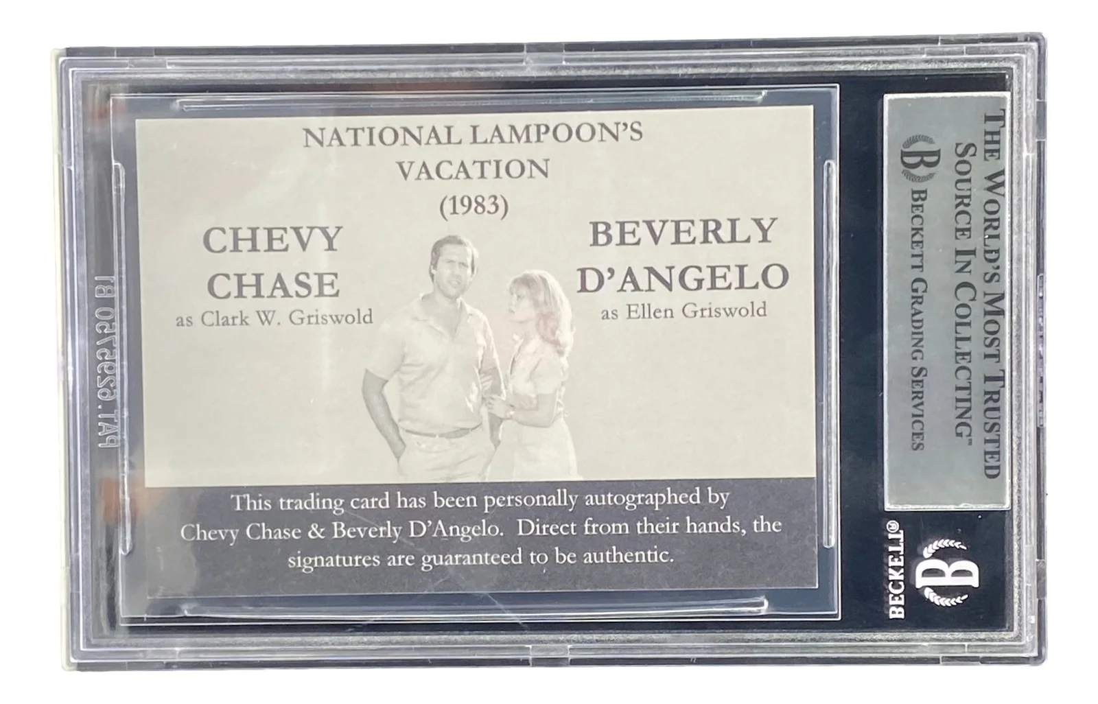 Chevy Chase D'Angelo Signed National Lampoons Trading Card Card BAS, image 3