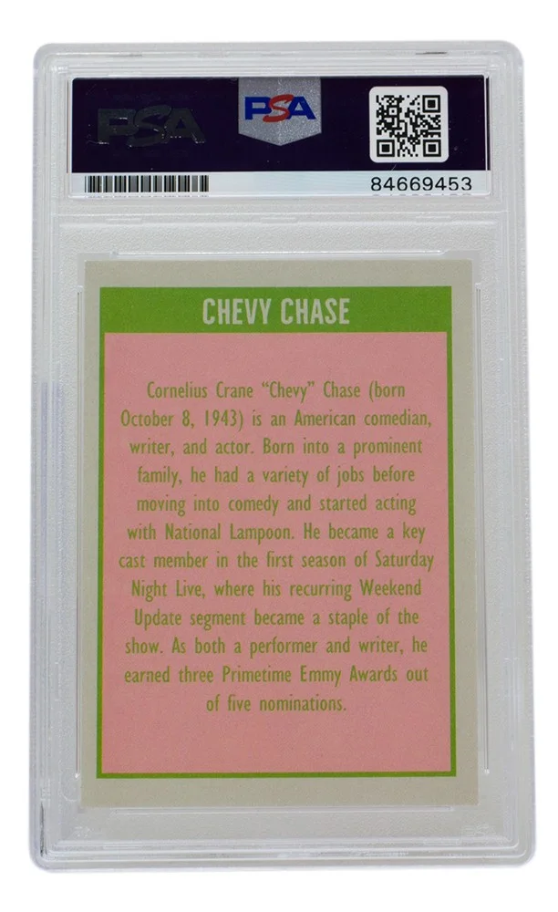 Chevy Chase — Chevy Chase Signed SNL Weekend Update Trading Card PSA/DNA, image 2