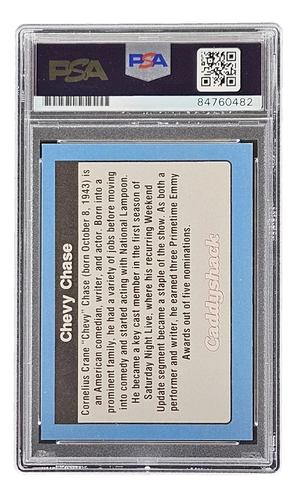 Chevy Chase — Chevy Chase Signed Caddyshack Ty Webb Trading Card PSA/DNA, image 2