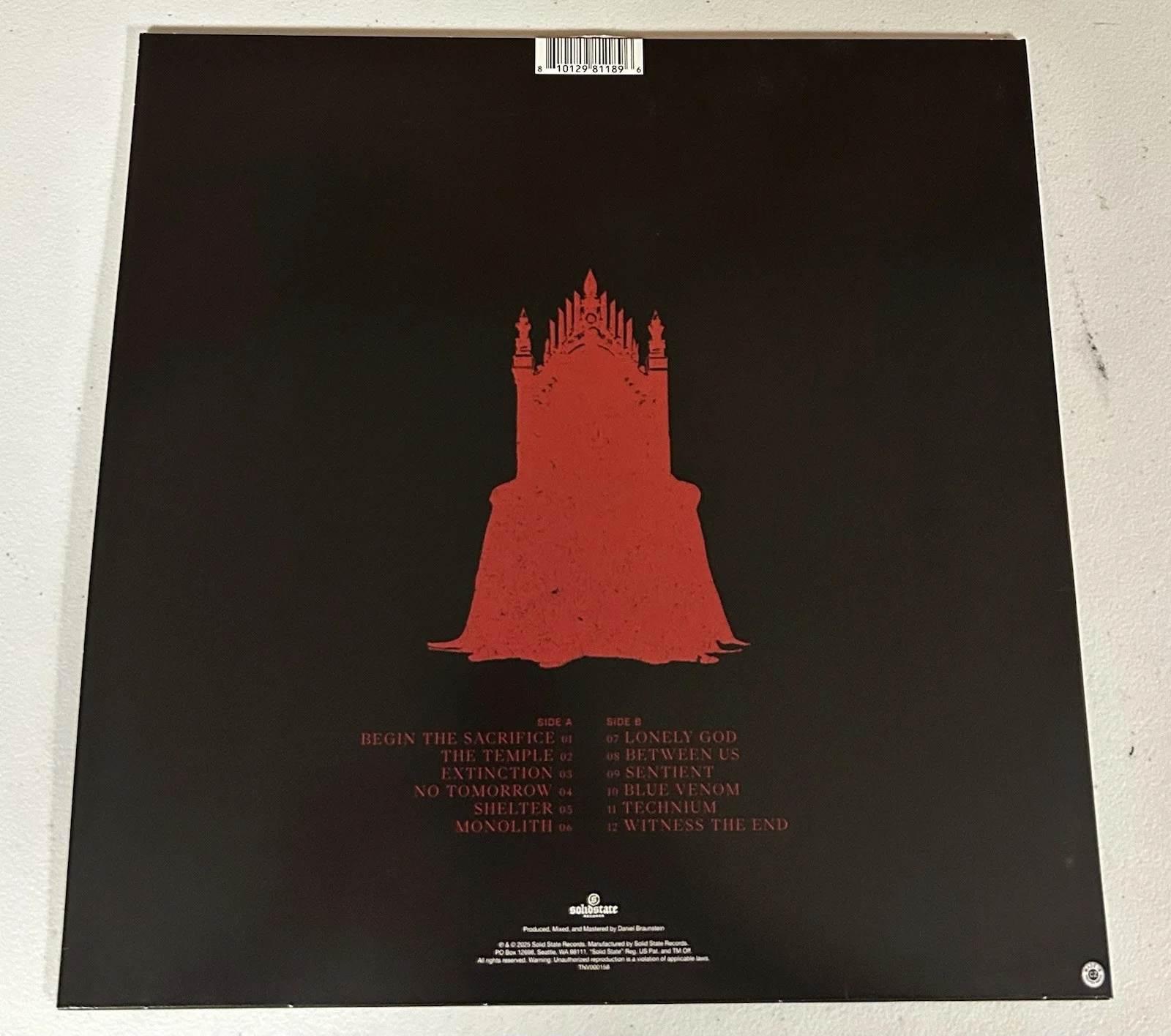 FIT FOR A KING AUTOGRAPHED SIGNED LONELY GOD LP VINYL ALBUM W/ JSA COA # CM86170, изображение 2