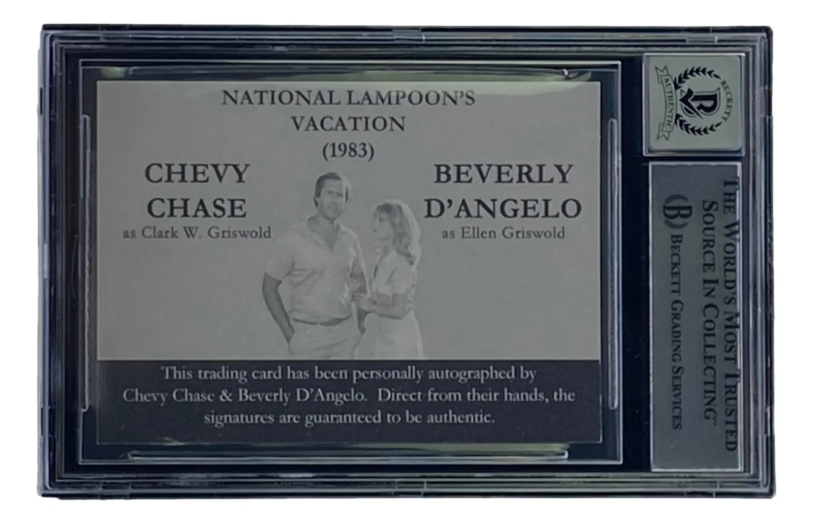 Chevy Chase D'Angelo Signed National Lampoons Trading Card Card BAS Grade 10, изображение 3