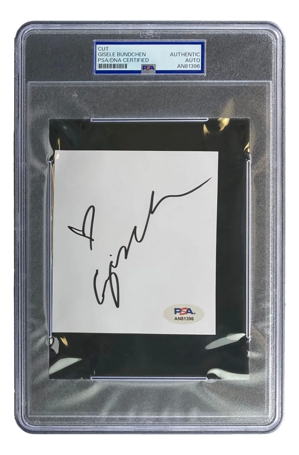 Gisele Bundchen — Gisele Bundchen Signed Slabbed Large Cut Signature PSA AN81396