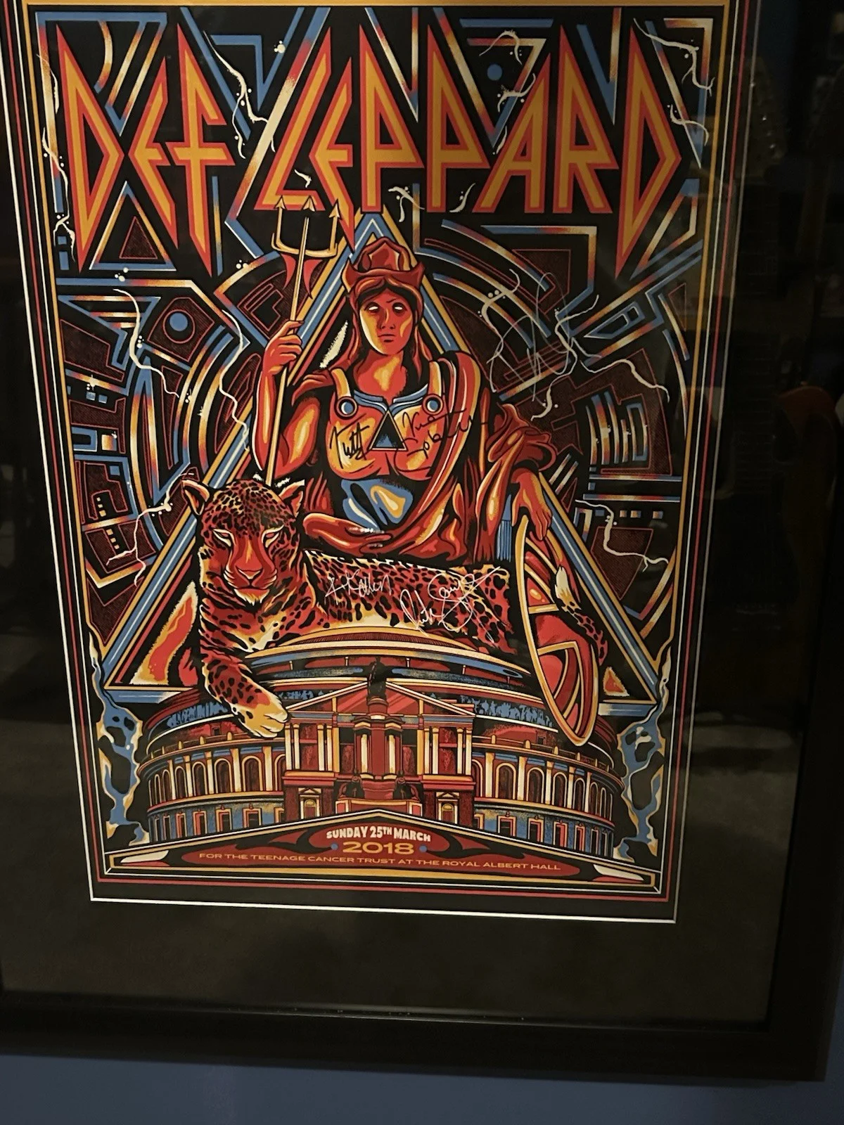 Def Leppard Signed Poster Autographed Rik Allen Savage Joe Elliott Phil Collen, image 2