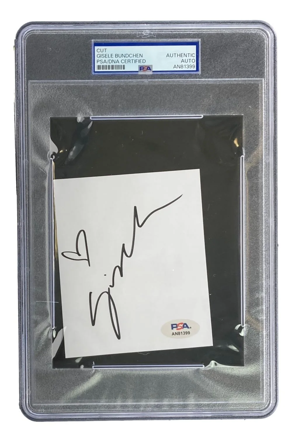 Gisele Bundchen — Gisele Bundchen Signed Slabbed Large Cut Signature PSA AN81399