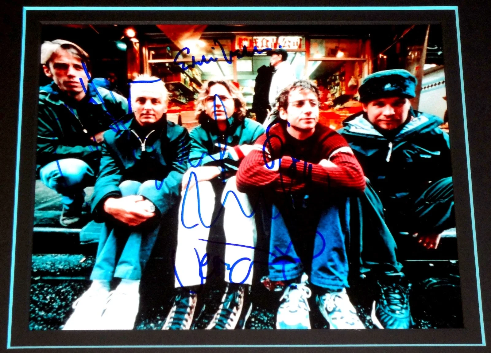 PEARL JAM HAND SIGNED AUTOGRAPHED CUSTOM FRAMED PHOTO AND SETLIST BY ALL 5 PROOF, image 2