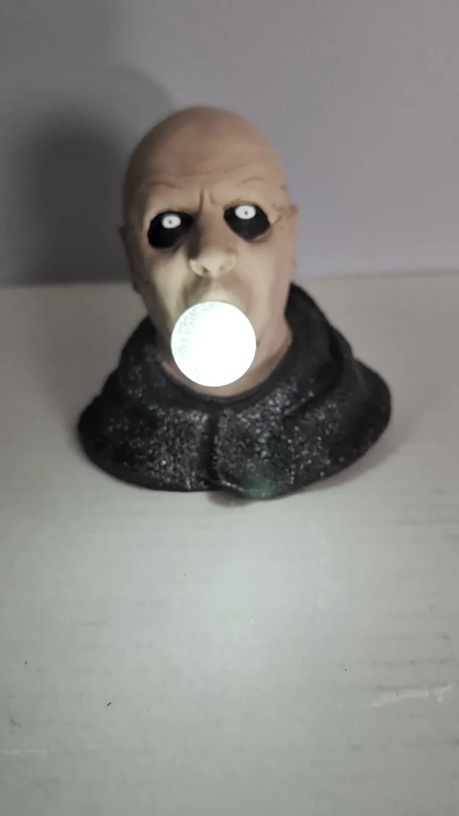 Addams Family Uncle Fester Lighted Ceramic Figure Bulb Also Glows In The Dark, image 2