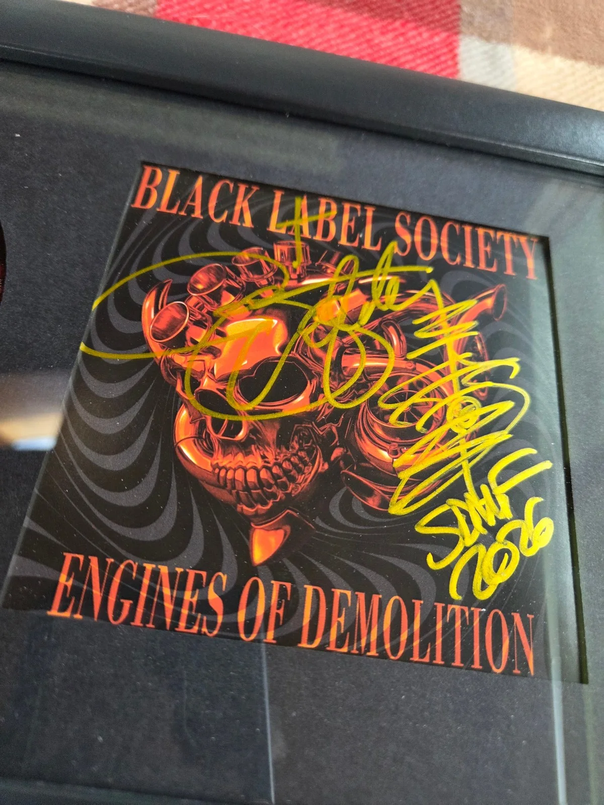 Zakk Wylde Signed Black Label Society Engines Of Demolition Framed Autograph BLS, изображение 2