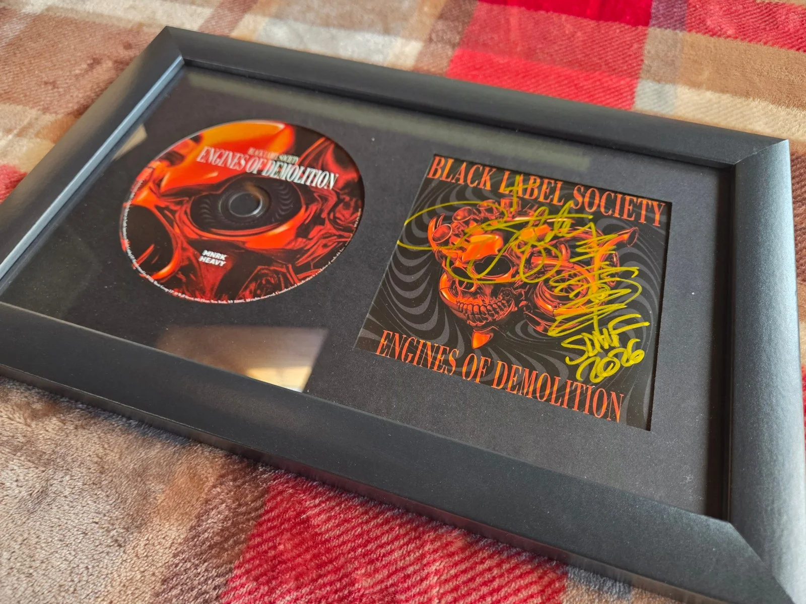 Zakk Wylde Signed Black Label Society Engines Of Demolition Framed Autograph BLS, изображение 3