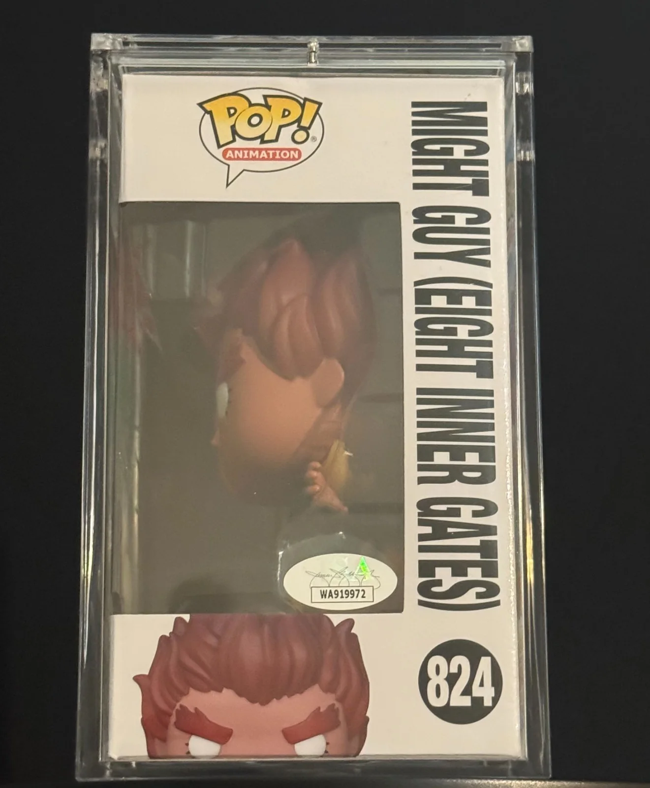 SKIP STELLRECHT — MIGHT GUY EIGHT INNER GATES FUNKO POP 824 NARUTO Autographed / SIGNED ( JSA), image 2