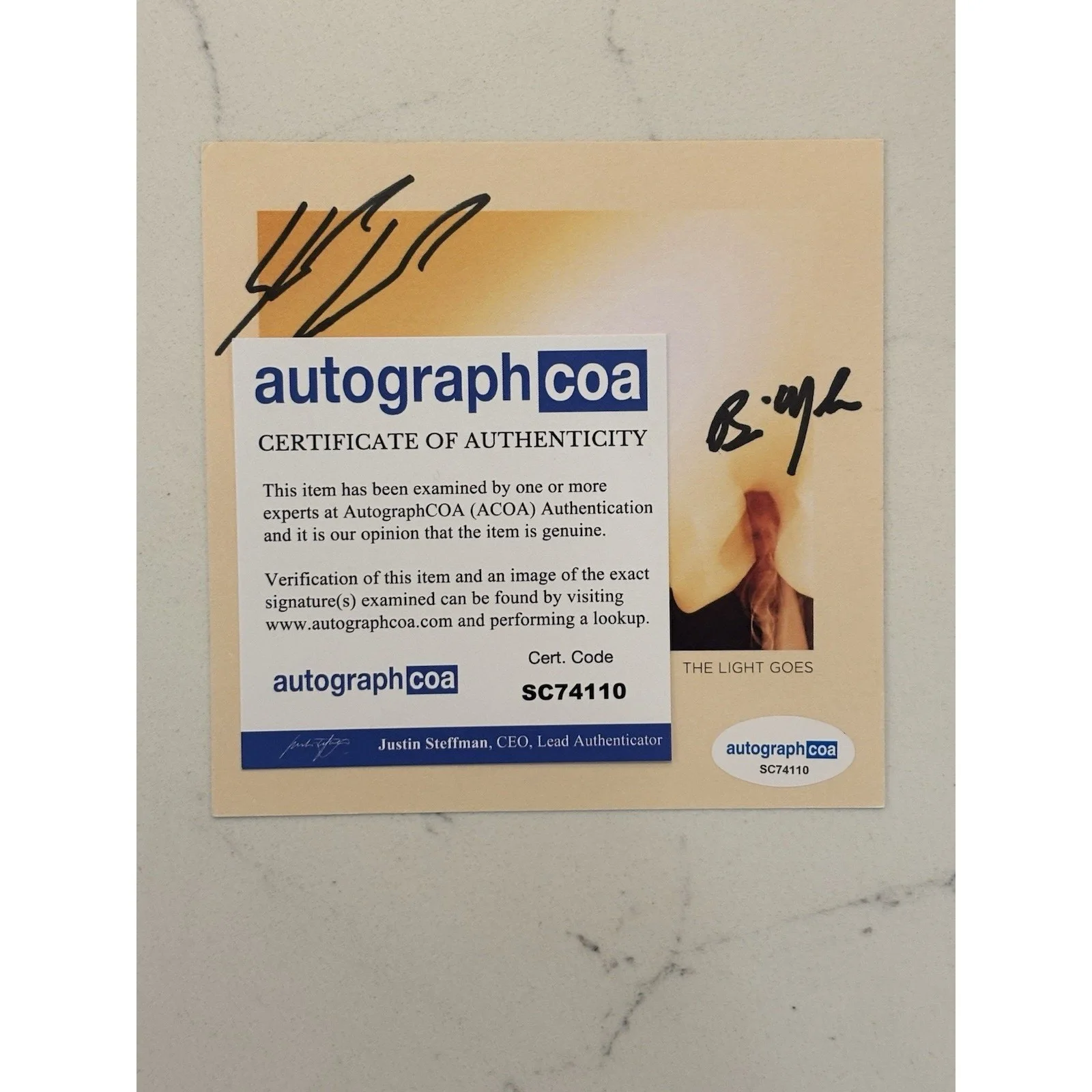 MATCHBOX 20 (Twenty) Where The Light Goes Signed CD Autograph ACOA Certified 6, image 2