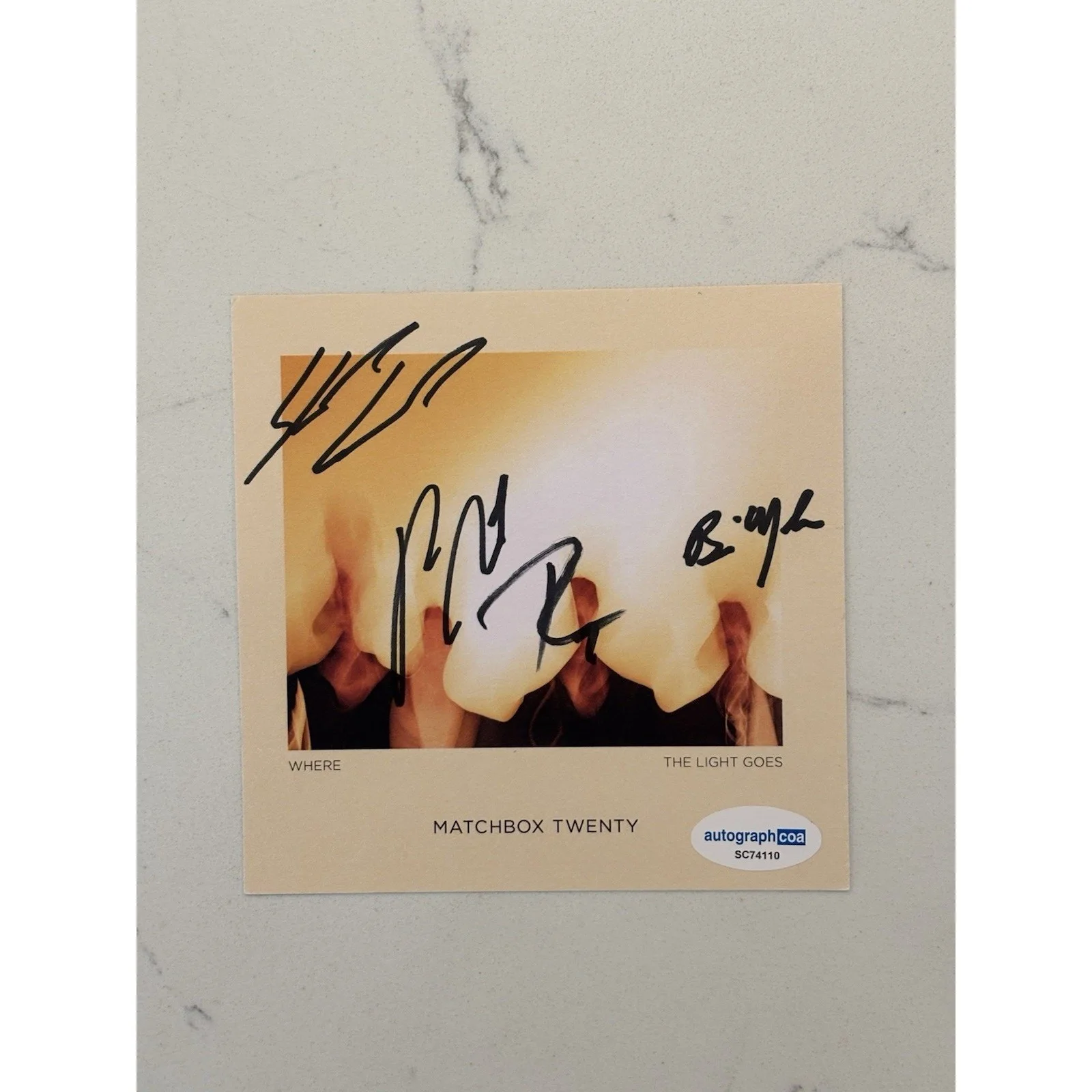 MATCHBOX 20 (Twenty) Where The Light Goes Signed CD Autograph ACOA Certified 6, image 3