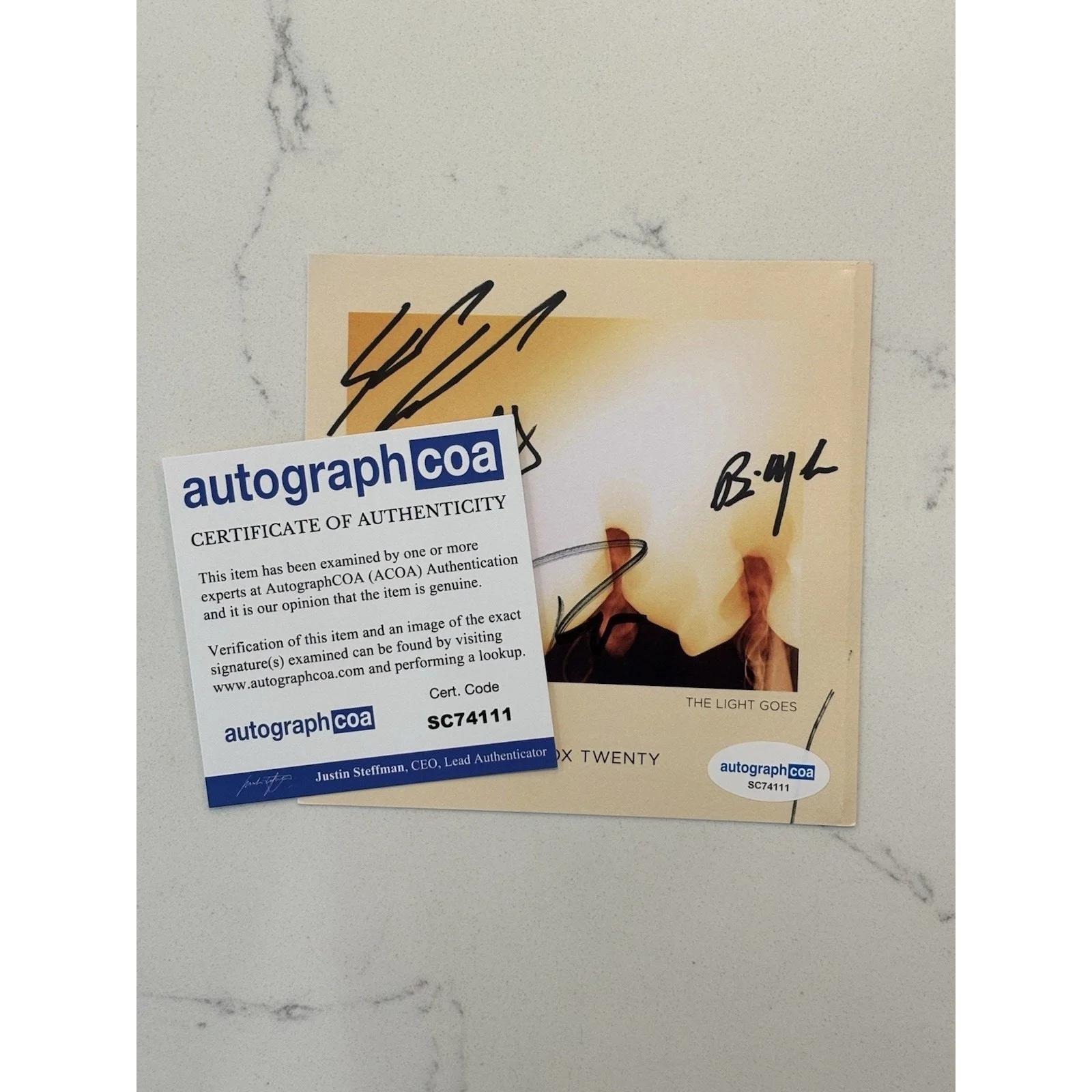 MATCHBOX 20 (Twenty) Where The Light Goes Signed CD Autograph ACOA Certified 7, image 2
