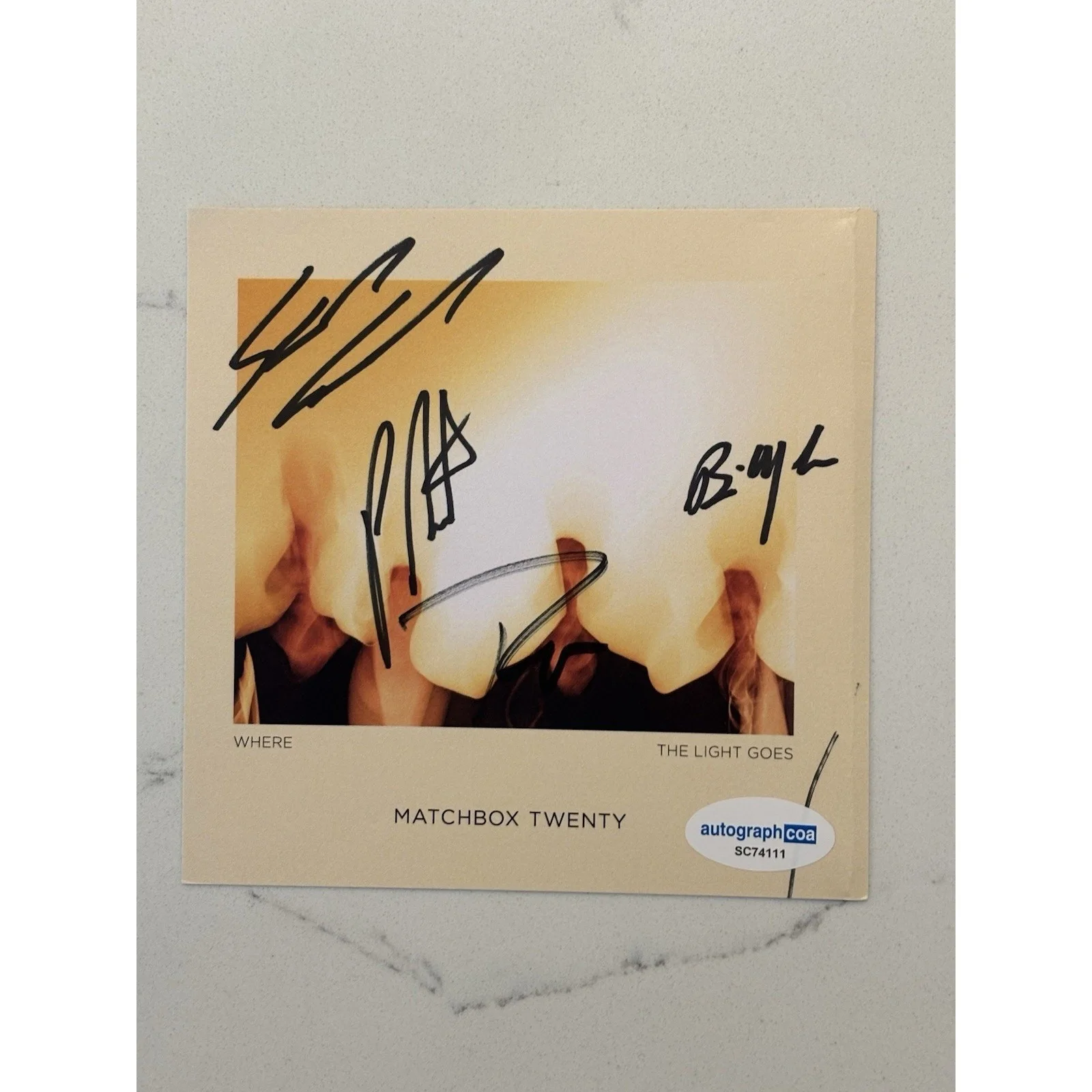 MATCHBOX 20 (Twenty) Where The Light Goes Signed CD Autograph ACOA Certified 7, image 3