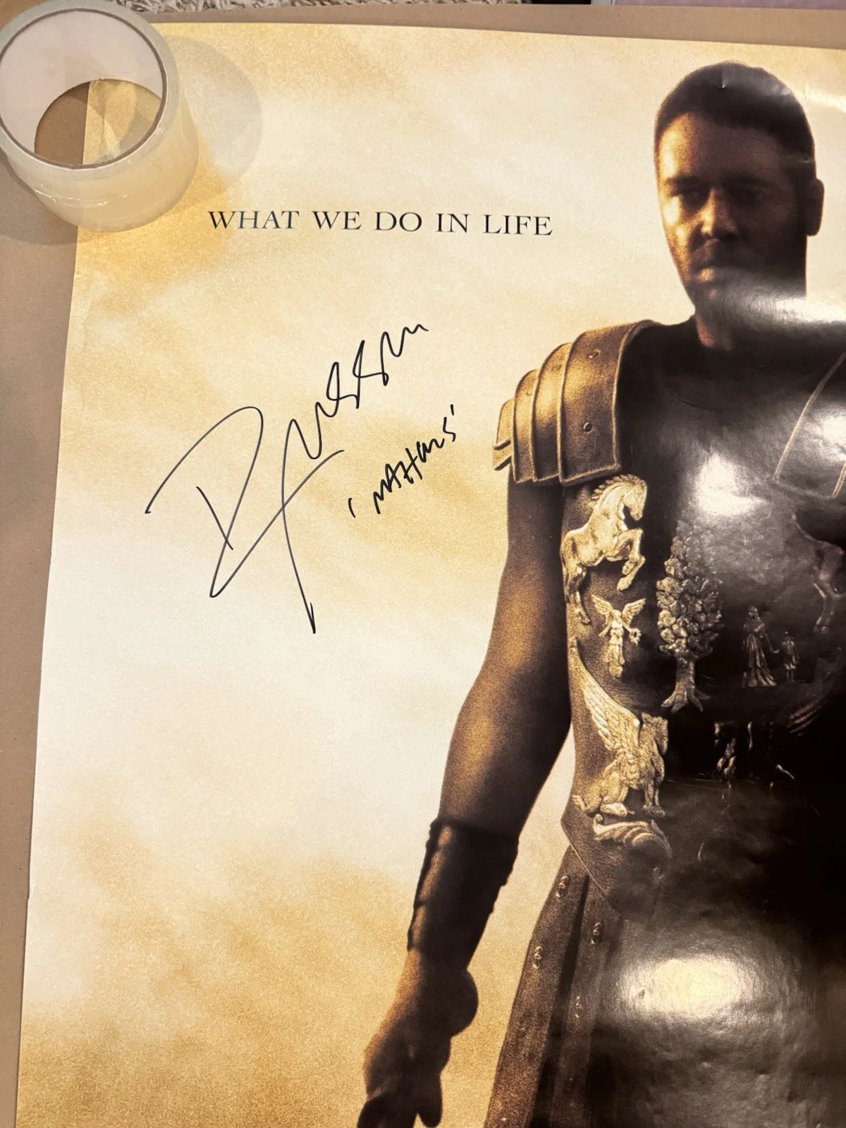 Russell Crowe Signed Autographed 27x40 Gladiator Movie Poster SWAU COA W/Maximus, изображение 2