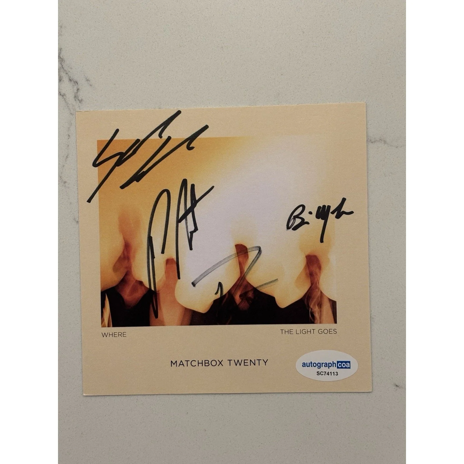 MATCHBOX 20 (Twenty) Where The Light Goes Signed CD Autograph ACOA Certified 9, image 2