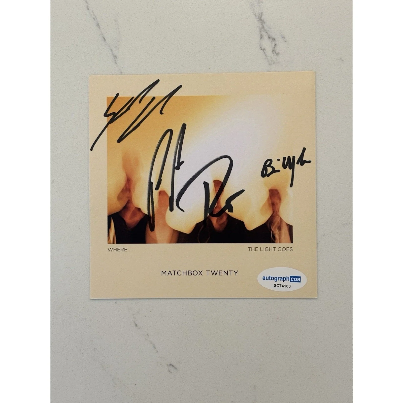 MATCHBOX 20 (Twenty) Where The Light Goes Signed CD Autograph ACOA Certified 4, image 3
