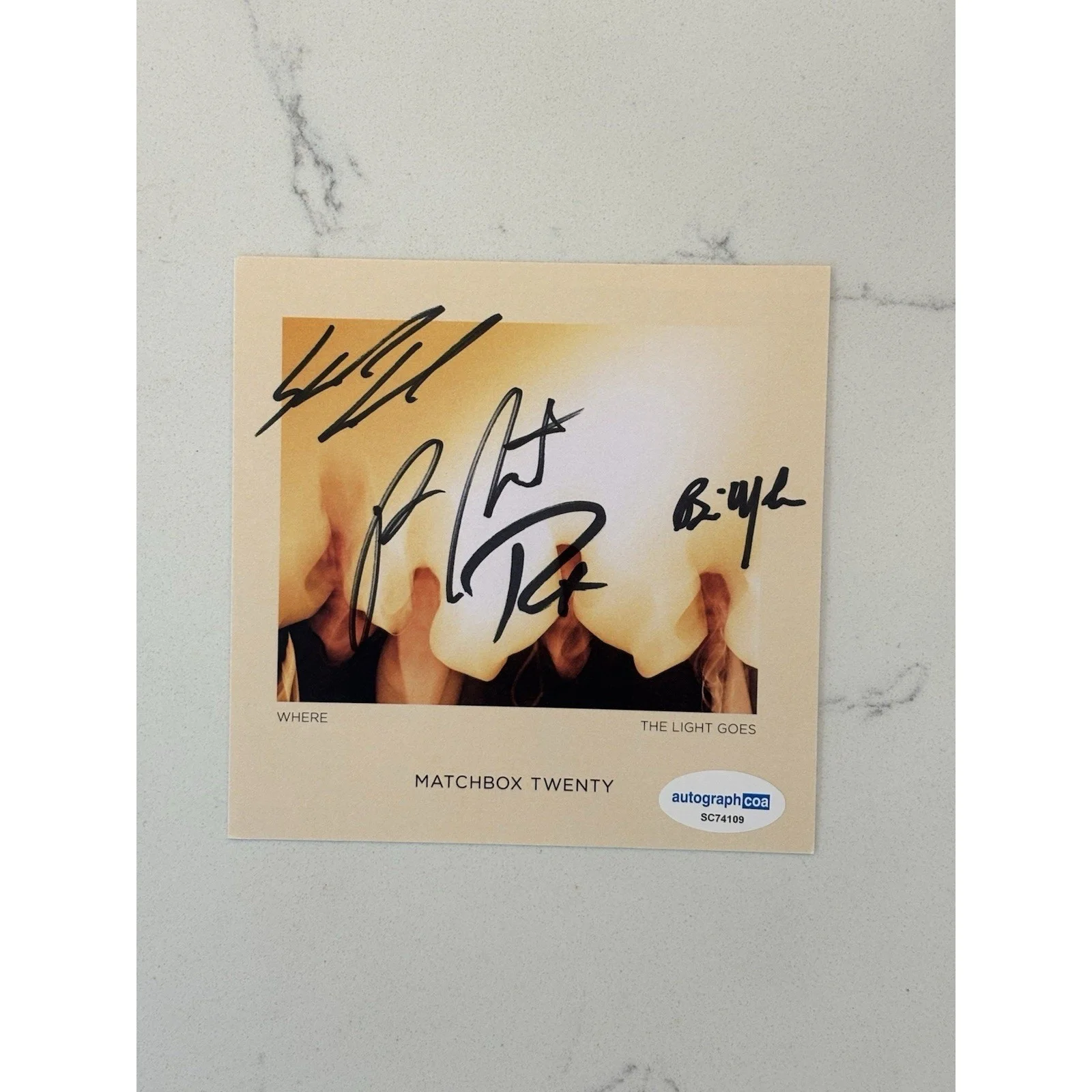 MATCHBOX 20 (Twenty) Where The Light Goes Signed CD Autograph ACOA Certified 5, image 3