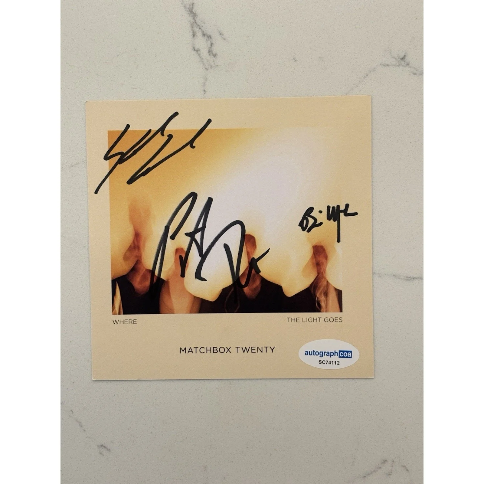 MATCHBOX 20 (Twenty) Where The Light Goes Signed CD Autograph ACOA Certified 8, image 3