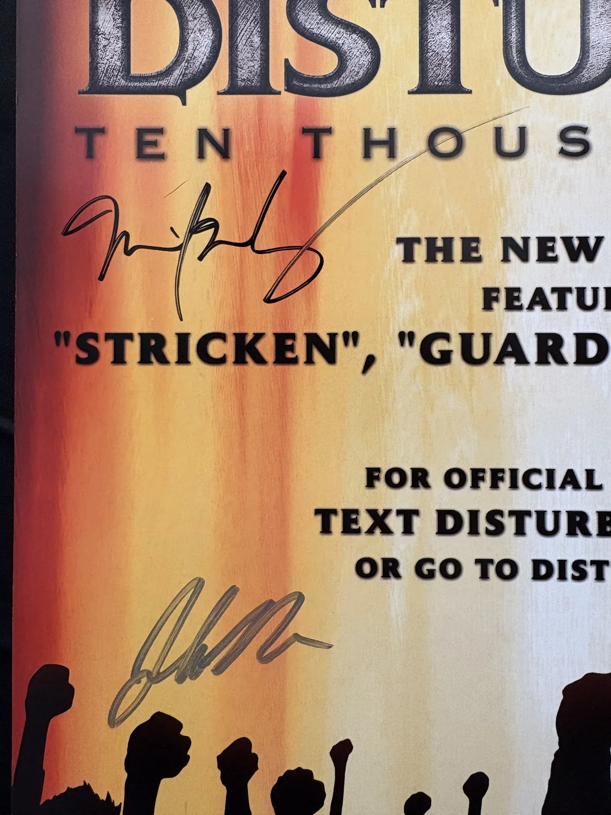 SIGNED Disturbed - Ten Thousand Fists - 2005 Reprise Album Promo Poster Flat, image 4