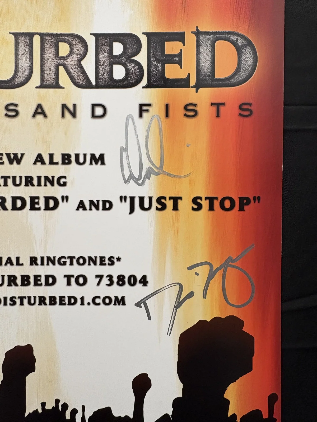 SIGNED Disturbed - Ten Thousand Fists - 2005 Reprise Album Promo Poster Flat, image 5
