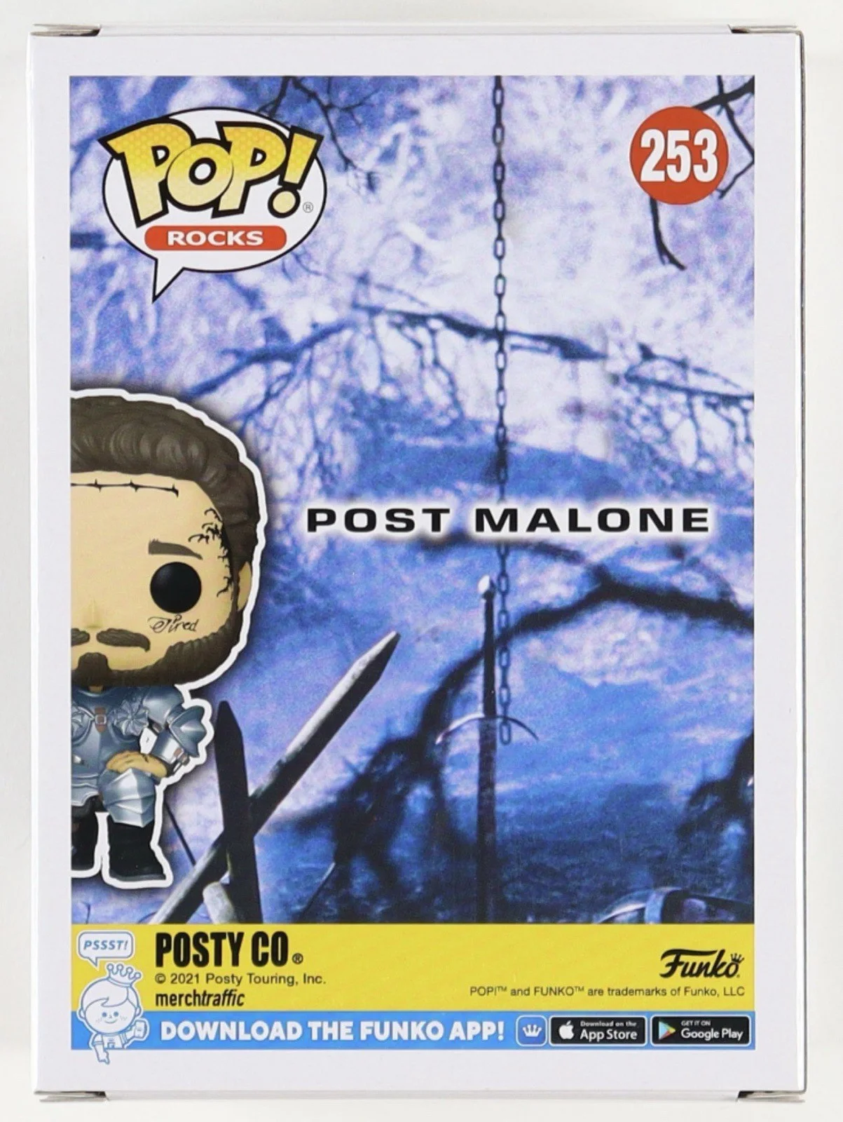 Post Malone Autographed Funko Pop Rocks #253 Vinyl Figure with COA, изображение 3