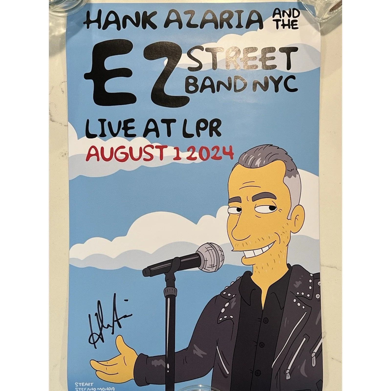 Hank Azaria — Hank Azaria & The EZ Street Band Simpson Inspired Signed 12x18 Poster Autograph1