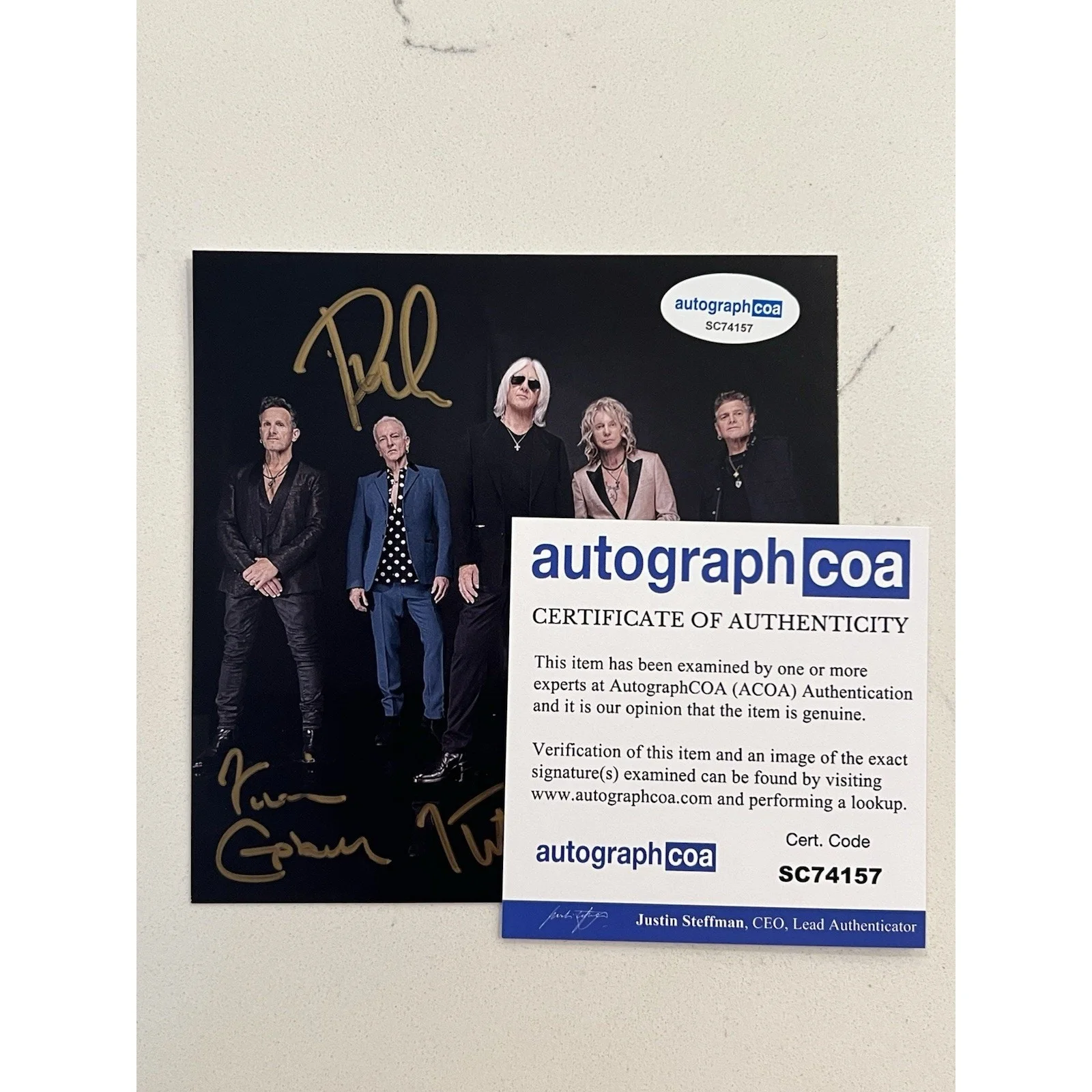 Def Leppard SIGNED Drastic Symphonies CD Autographed ACOA Authenticated #15, image 5