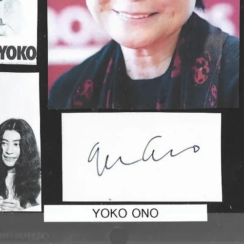 original Hand signed piece of Yoko Ono, image 2