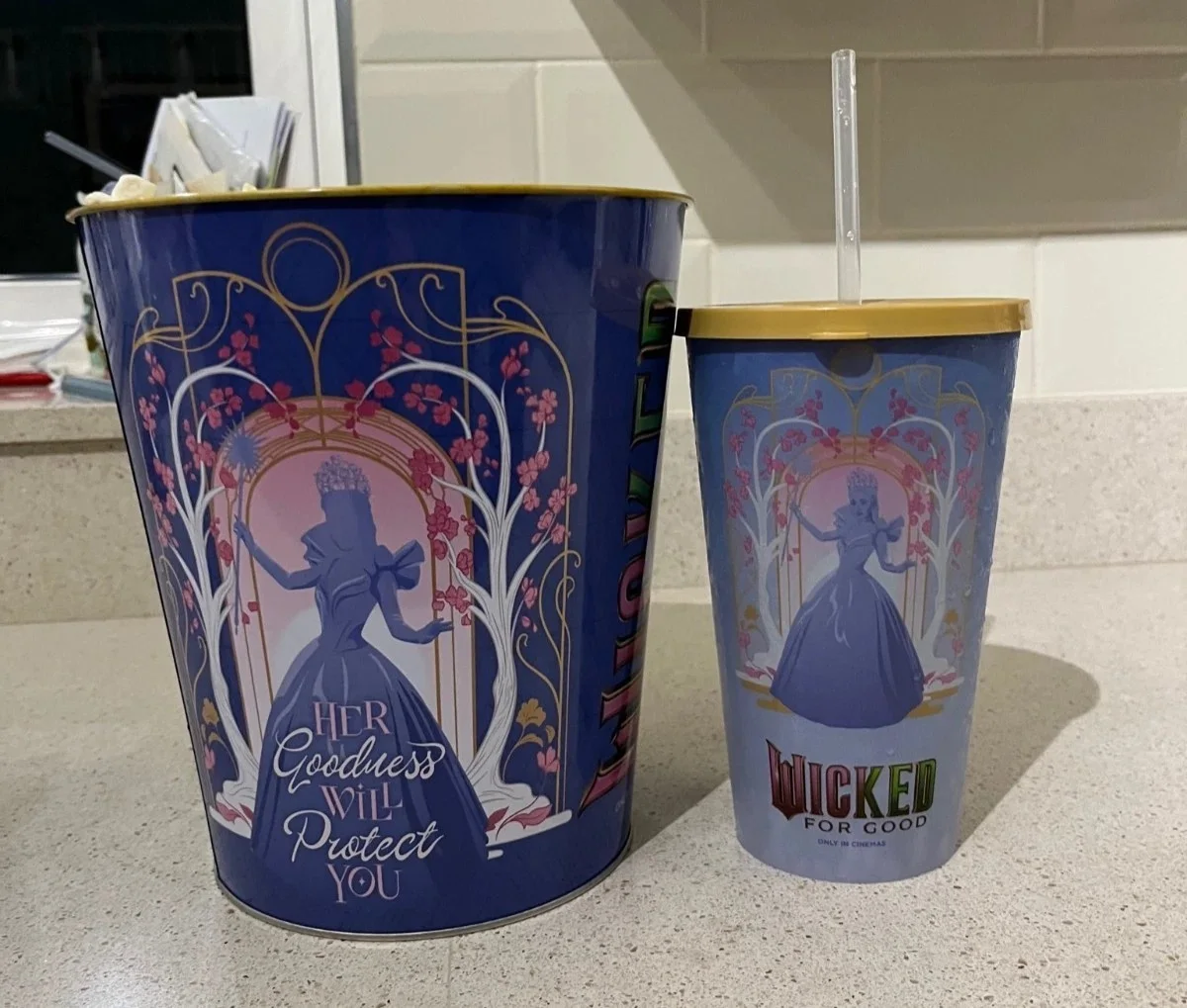 Wicked For Good Popcorn bucket and Collectors Cup, image 2