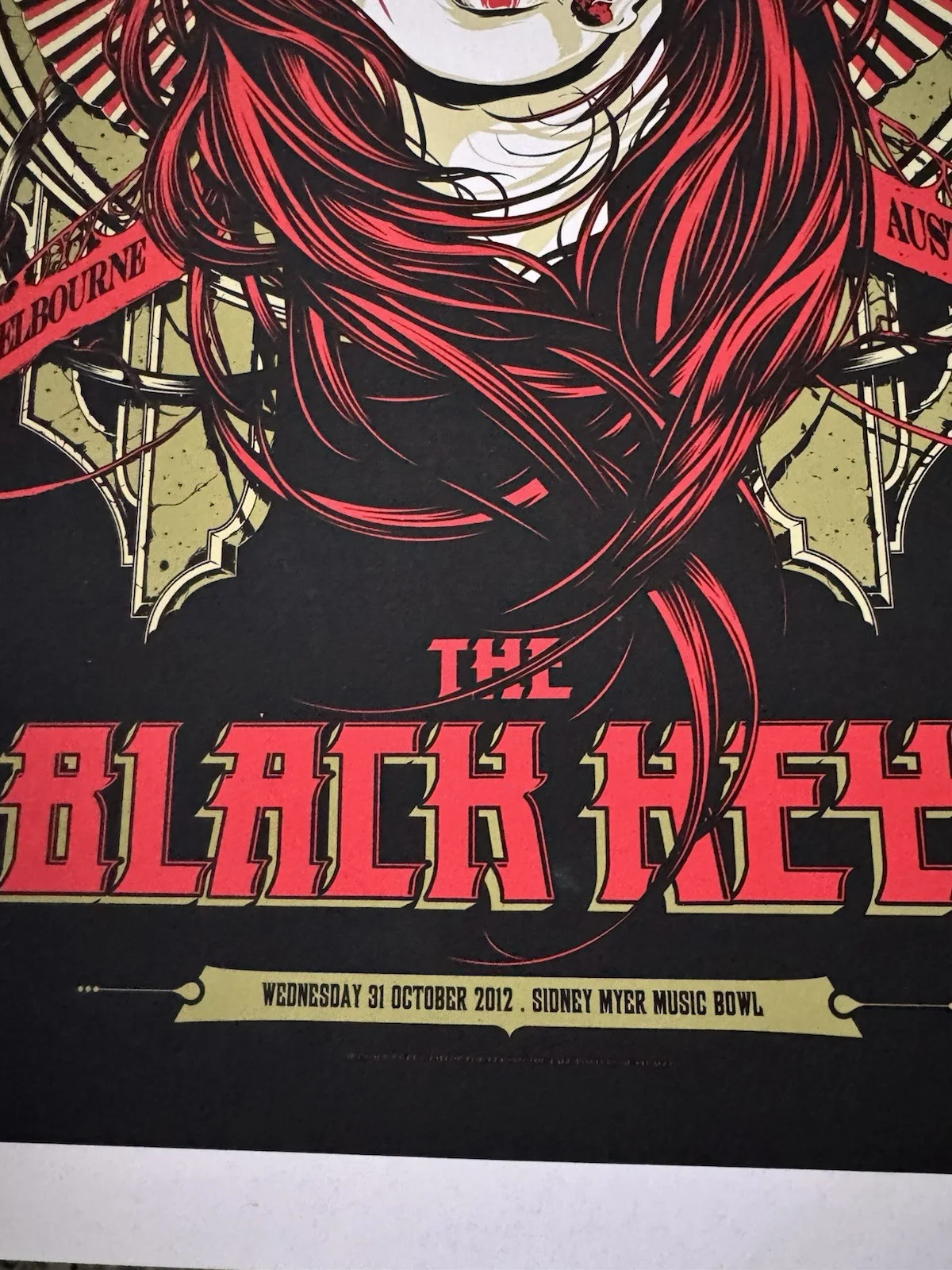 The Black Keys Poster Melbourne Australia 2012 Signed Sidney Myer Music Bowl, image 4