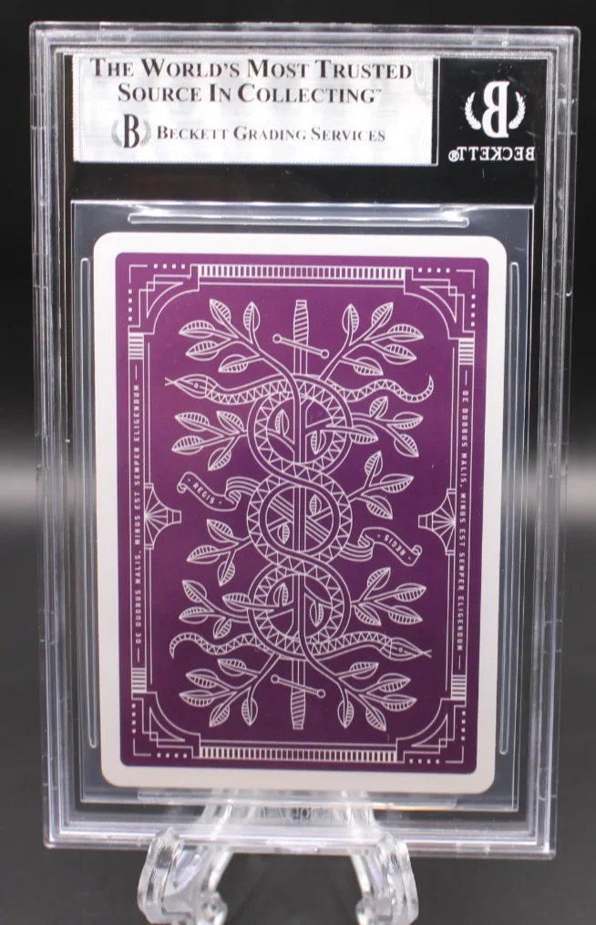 JESSE EISENBERG SIGNED NOW YOU SEE ME MAGIC PLAYING CARD BAS BECKETT SLABBED BGS, изображение 3