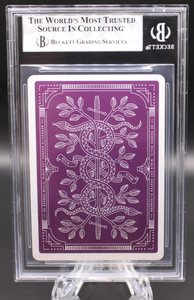 JESSE EISENBERG SIGNED NOW YOU SEE ME MAGIC PLAYING CARD BECKETT BAS SLABBED BGS, image 3