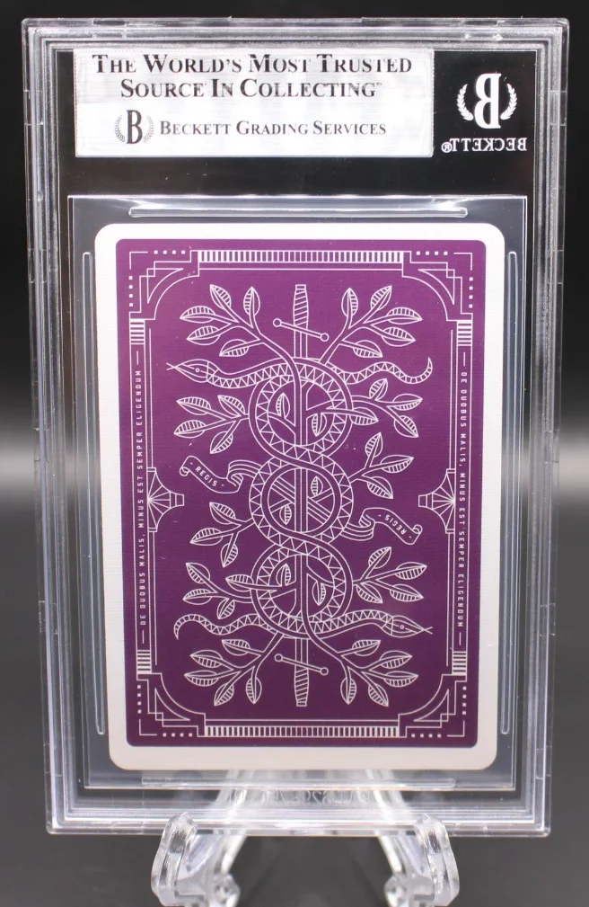 JESSE EISENBERG SIGNED NOW YOU SEE ME MAGIC PLAYING CARD BECKETT SLABBED BAS BGS, изображение 3