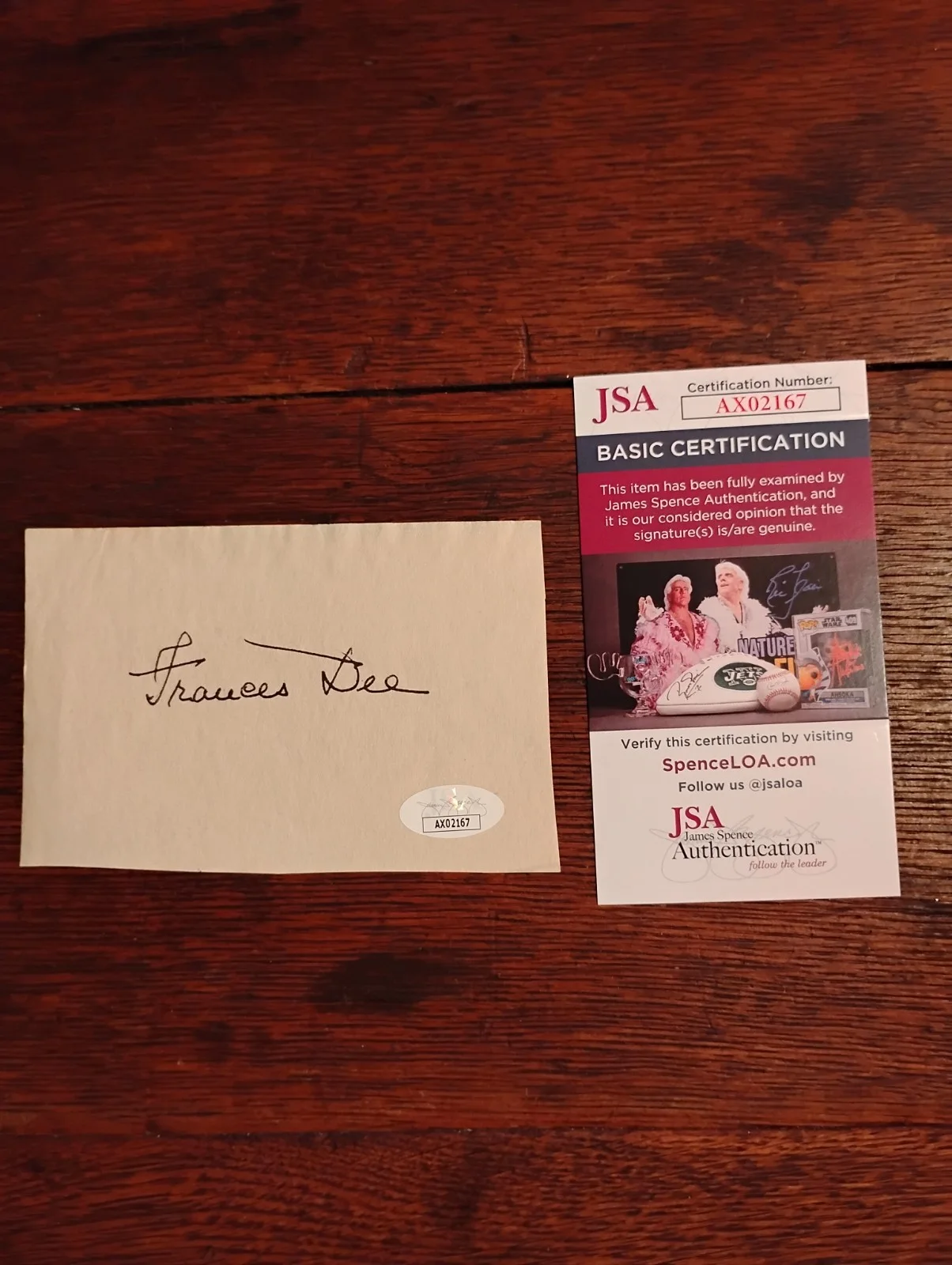 Frances Dee — Frances Dee Autographed 4 X 6 Album Page Actress W/JSA