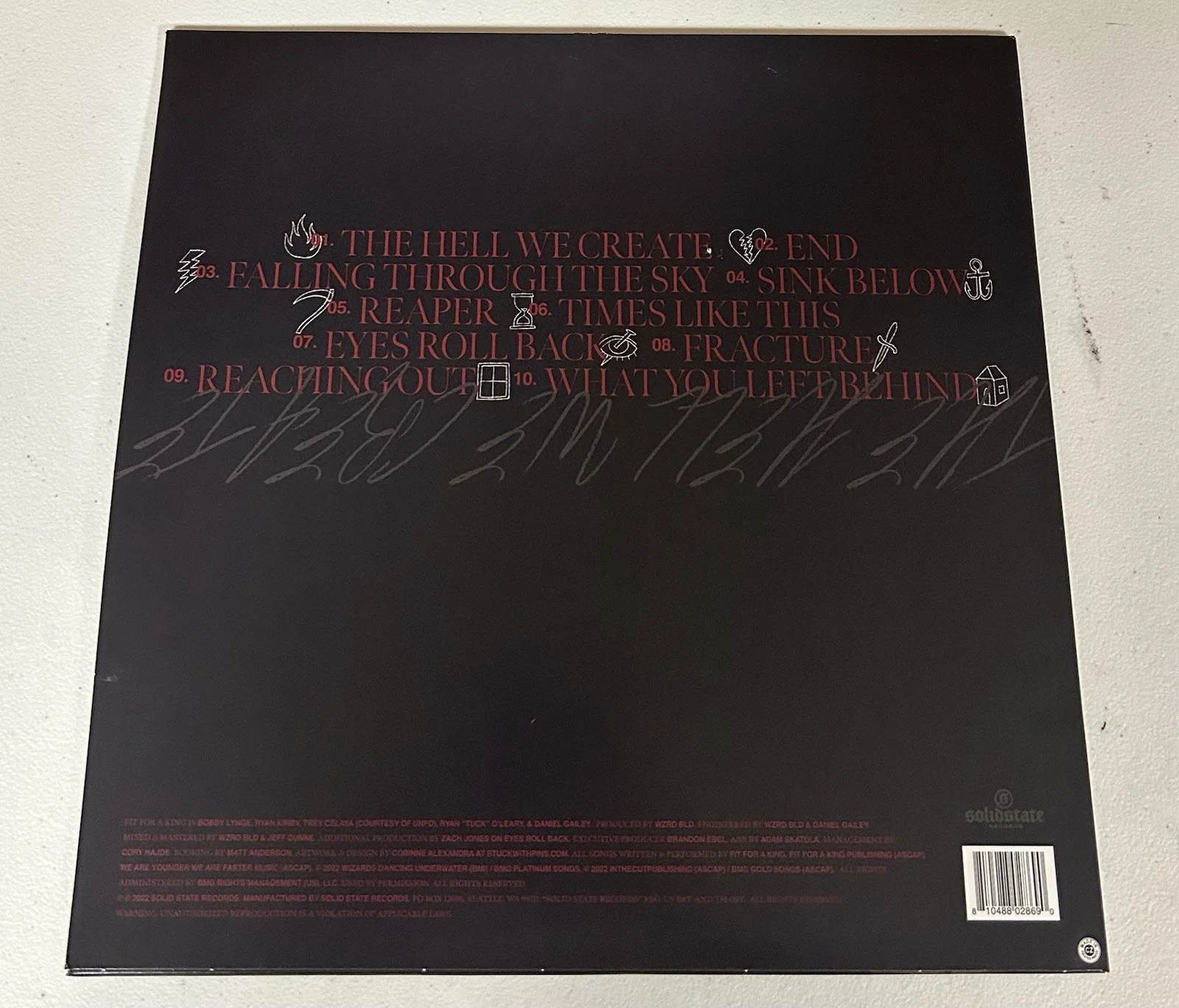 FIT FOR A KING AUTOGRAPHED SIGNED HELL WE CREATE LP VINYL ALBUM JSA COA #CM86165, image 2