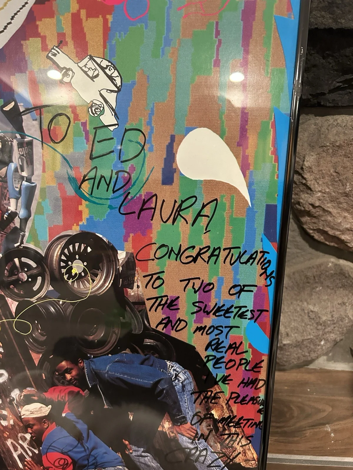 Vintage Living Colour Autographed Promotional Band Poster, изображение 3