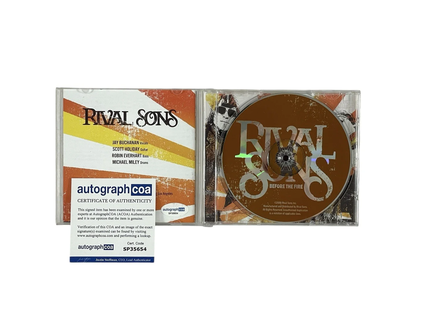 Rival Sons Autographed Before The Fire CD Band Signed All Four Members COA 🎸, image 2