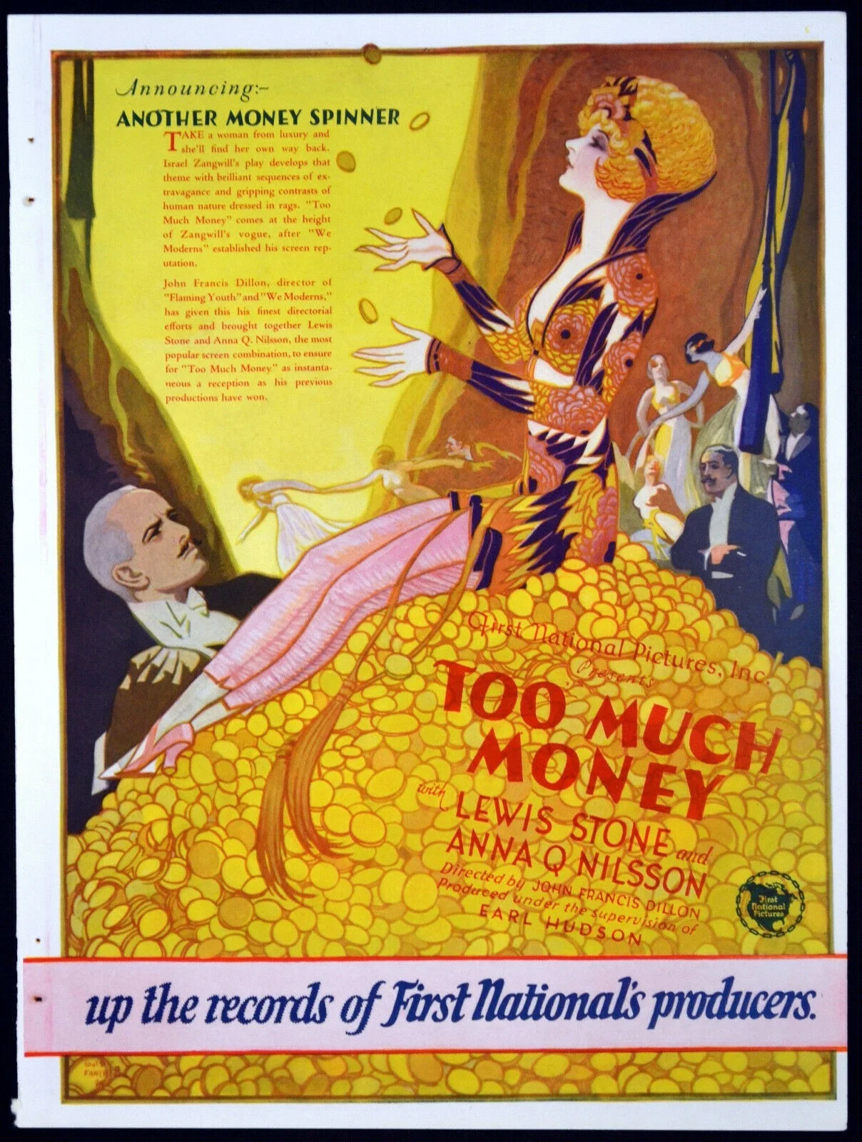BLUEBEARD'S 7 WIVES 1926 Blanche Sweet, Lois Wilson, Ben Lyon ADVERT, изображение 2
