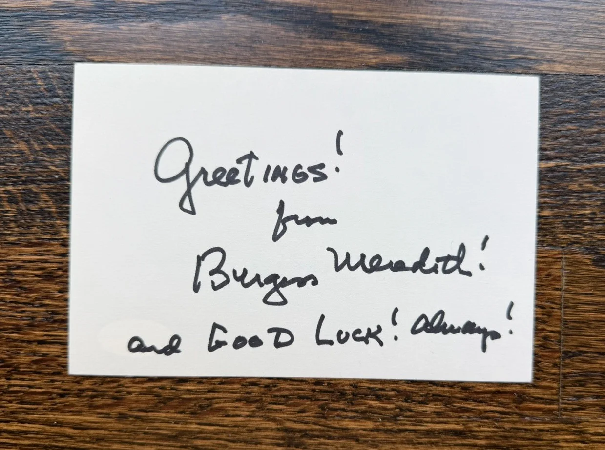 Burgess Meredith — BURGESS MEREDITH SIGNED INDEX CARD AUTOGRAPH JSA COA BATMAN PENGUIN 4 X 6, image 2