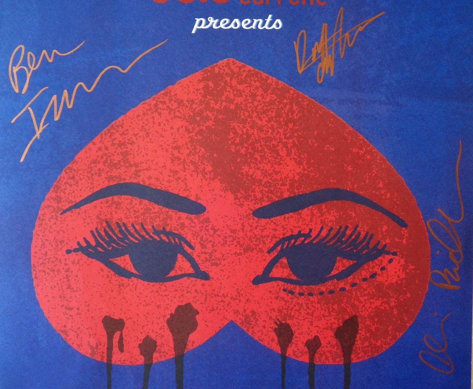 Signed POLICA Gig POSTER In-Person w/proof All 4 Autograph Channy Leaneagh, изображение 3