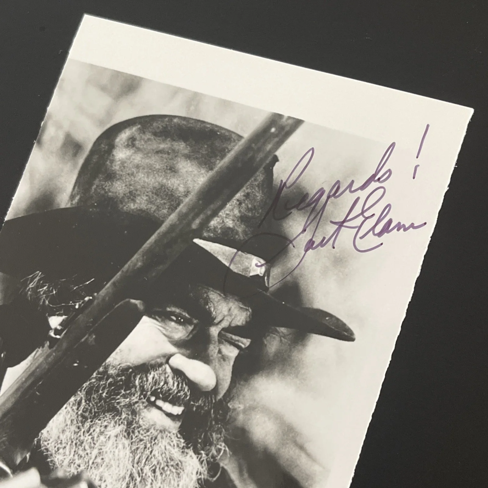 JACK ELAM Western Film Legend: Hand Signed Celebrity Photo 3.5 x 5” / KSK, изображение 3