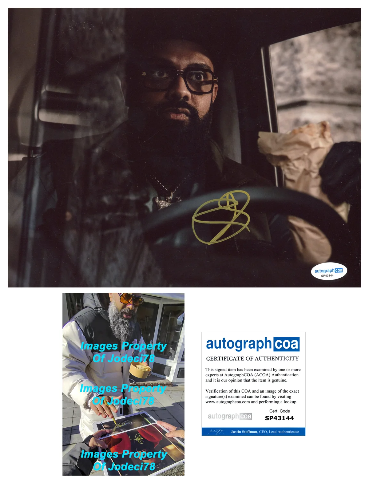 Guz Khan — Guz Khan Signed Autographed ARMY OF THIEVES 8x10 Photo EXACT Proof ACOA Bait