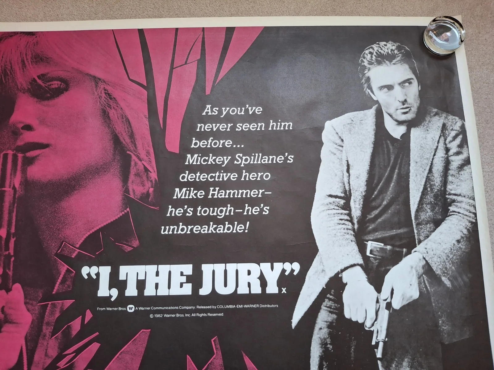 I, The Jury Rare & Original Quad Film Cinema Movie Poster, изображение 4