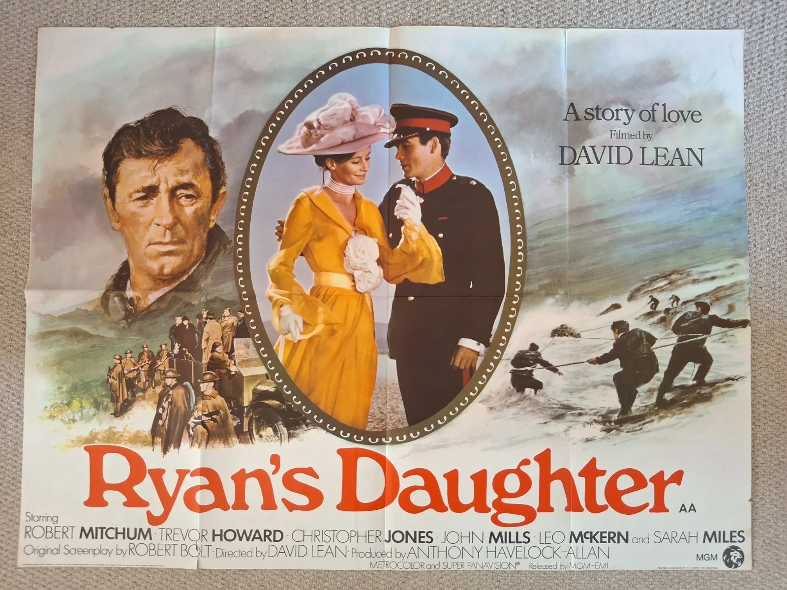 Ryan's Daughter Rare & Original Quad Cinema Movie Film Poster, изображение 2