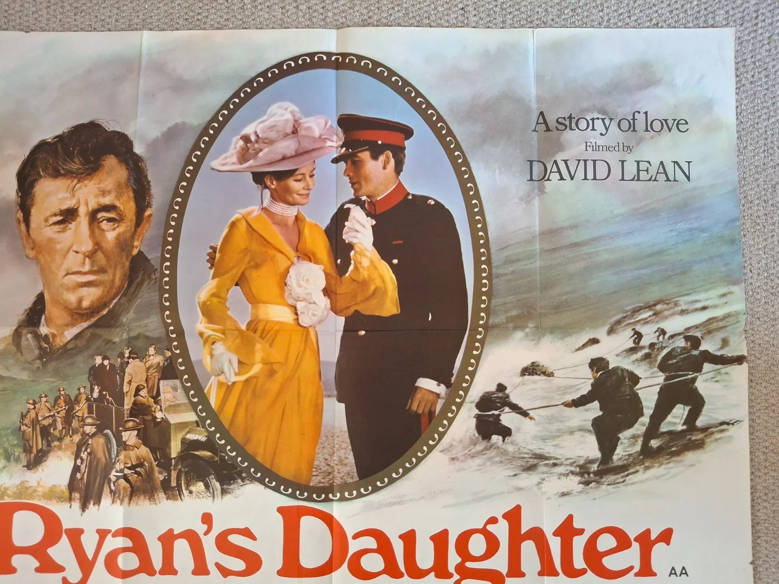 Ryan's Daughter Rare & Original Quad Cinema Movie Film Poster, изображение 4