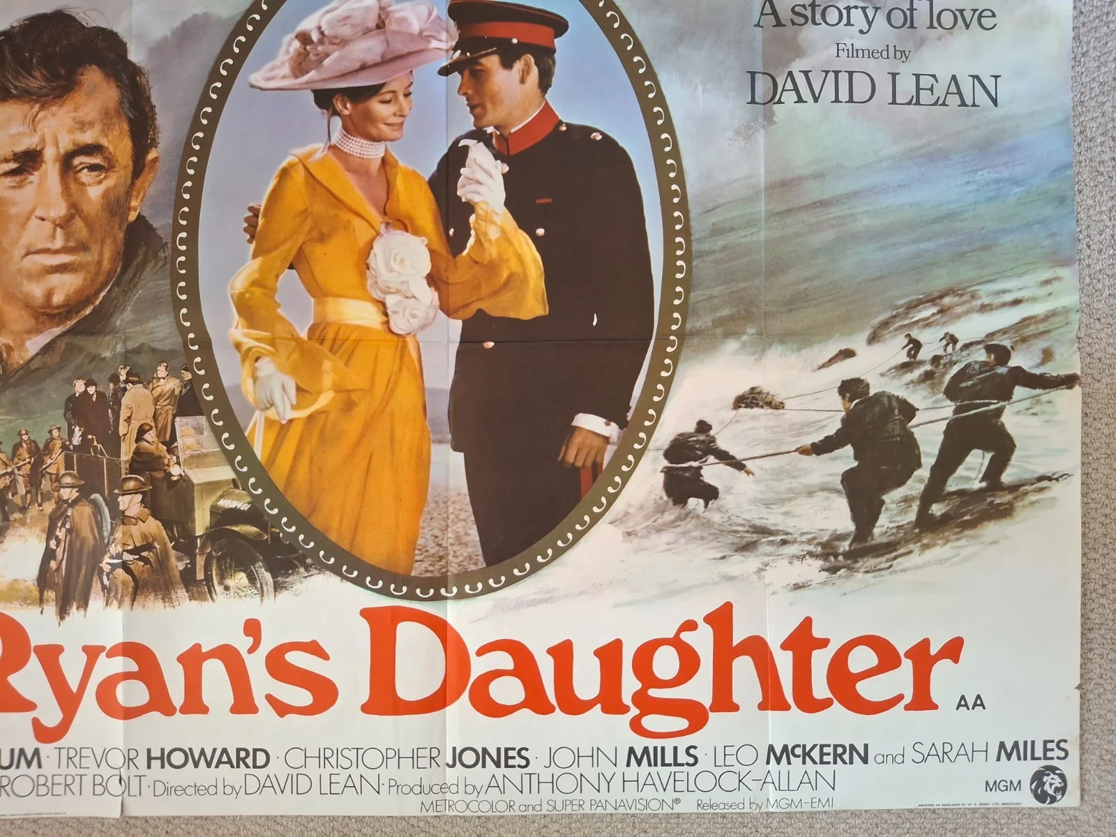 Ryan's Daughter Rare & Original Quad Cinema Movie Film Poster, изображение 5